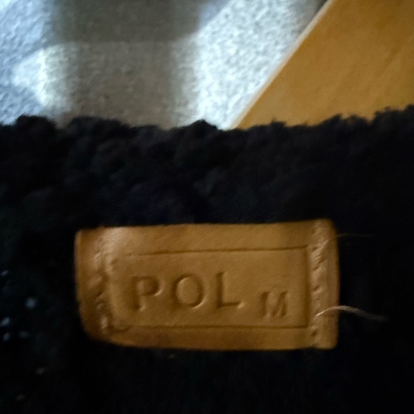 POL Women’s Pullover Sweater. Black white. Size Large. Lgtwght chunky sweater. - Picture 5 of 6